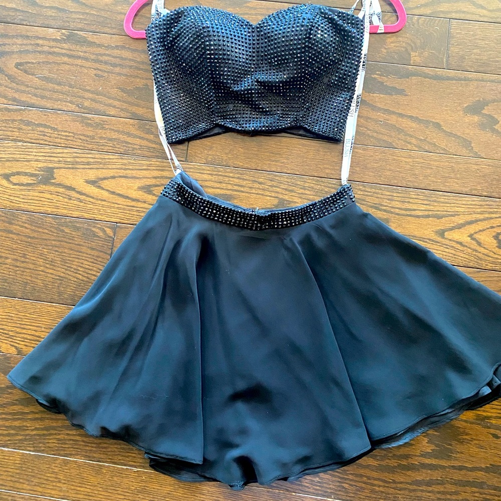 Blush Black 2- piece  Homecoming gown